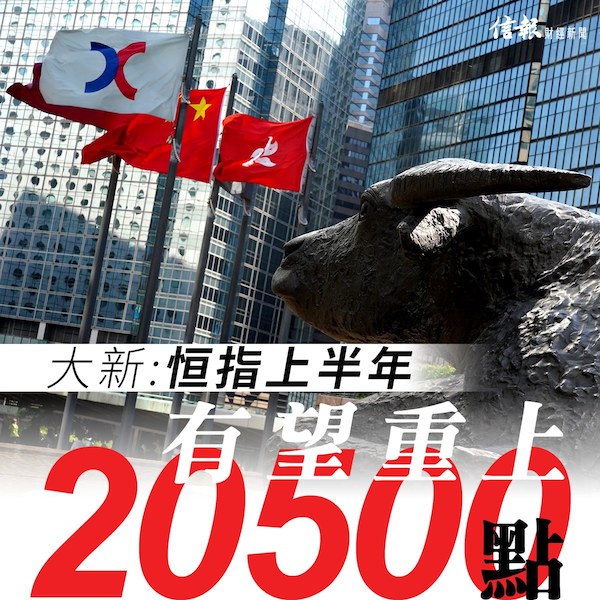 大新：恒指上半年有望重上20500點